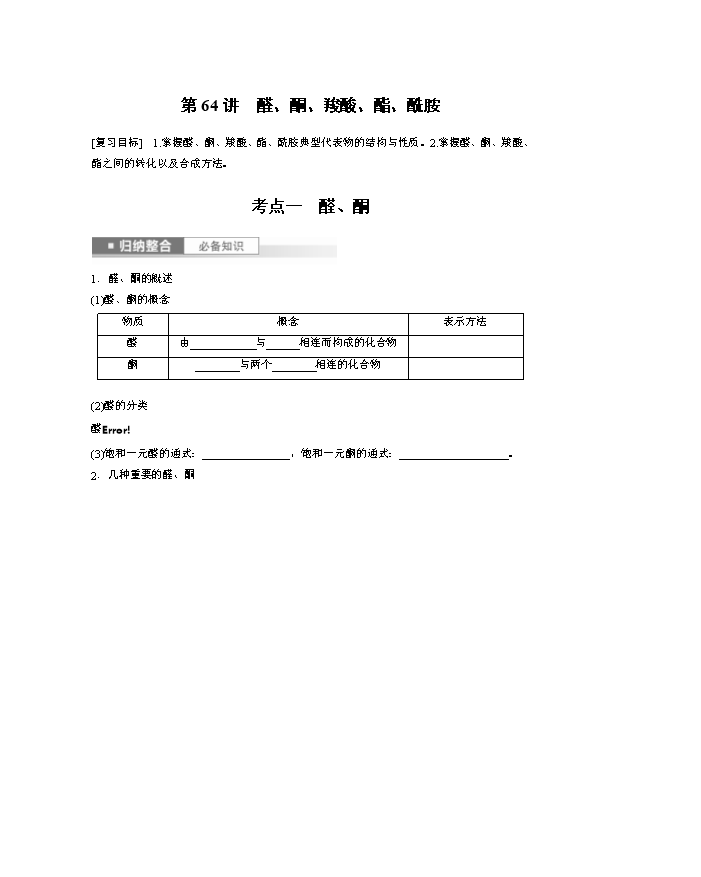 高中化学知识点归纳与分类突破 专题二 阿伏加德罗常数Word版
